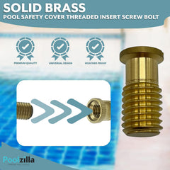 Package of Poolzilla pool safety cover screw bolts