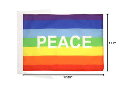 Packaging of AZ FLAG Rainbow Peace Letter Flag in polybag