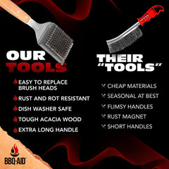 Packaging of BBQ-Aid Grill Brush and Scraper