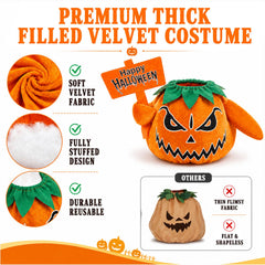 Padded pumpkin clothes for 23" plastic goose statue