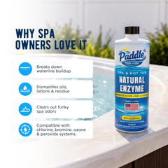 Paddle enzyme bottle close-up showing label