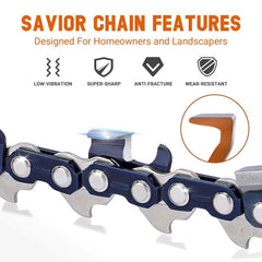 Pair of gloves included with Savior Chainsaw Bar