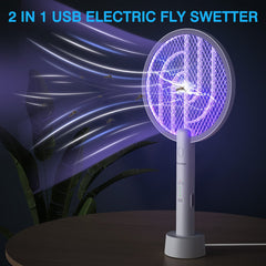 PALONE Electric Fly Swatter 4000V with UV mosquito traps illuminated