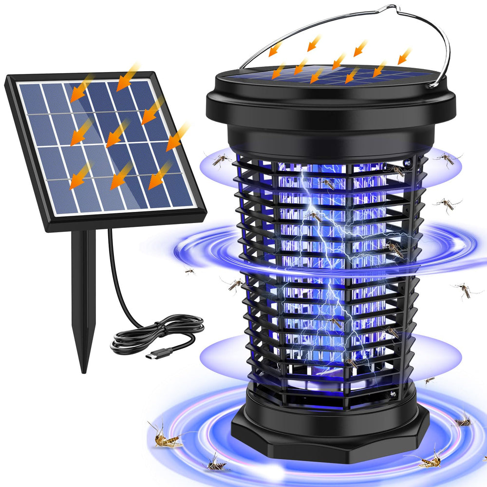 PALONE Solar Bug Zapper front view with 4500V mesh