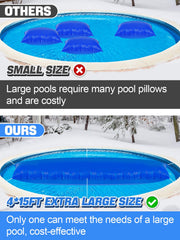 PAMASE pool pillow inflated in an above-ground pool