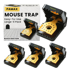 PAMAX Mouse Trap front view, black durable plastic