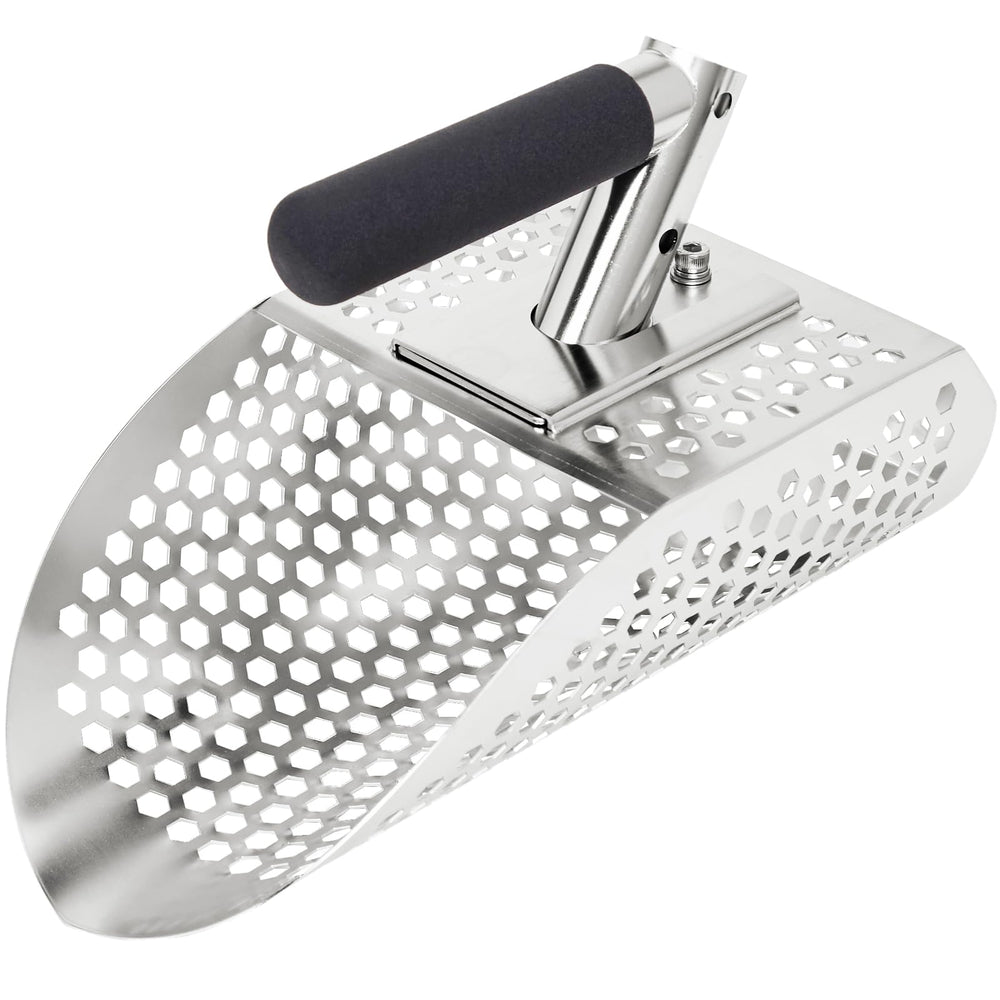 PAMLIAPY Sand Scoop front view showing stainless steel finish