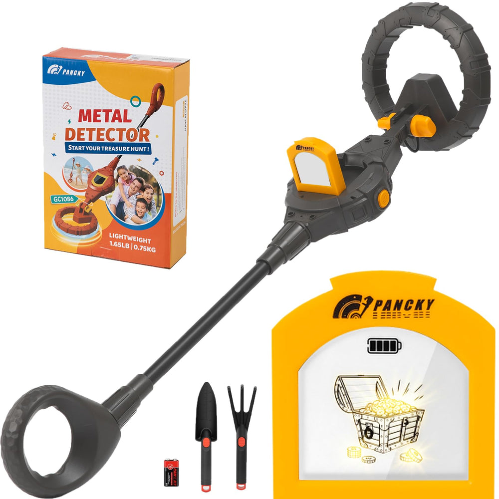 PANCKY Kids Metal Detector front view with waterproof coil