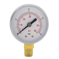 PAOSDKSUI Water Pressure Gauge front view with white finish