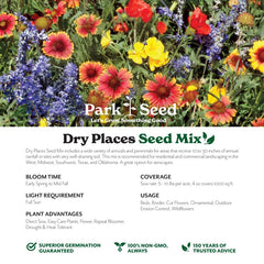Park Seed Wildflower seeds mix showing vibrant flower varieties