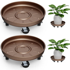 Parsagi 16-inch plant caddy with wheels front view