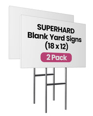 PartyPrints yard sign 18x12 front view with H stake