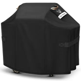 PasWith 58-inch grill cover front view in black