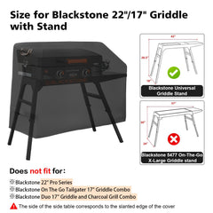 PasWith Griddle Cover with adjustable straps side view
