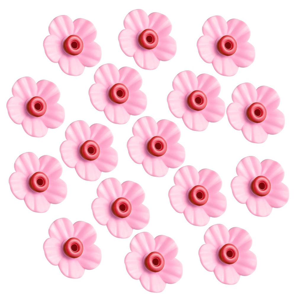 Patelai 16 Hummingbird Feeder Replacement Flowers in Pink