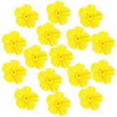 Patelai 16 Hummingbird Feeder Replacement Flowers in yellow