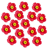 Patelai 16 Hummingbird Feeder Replacement Flowers pack of 16 in red