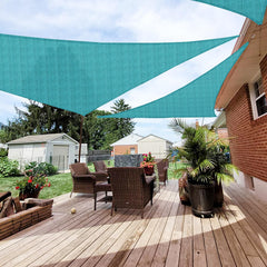 Patio Sun Shade Sail Triangle Canopy 16' x 16' x 16' in turquoise