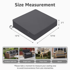 PatioGlow cushion side view showing thickness