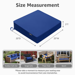 PatioGlow Outdoor Chair Cushions showing waterproof design