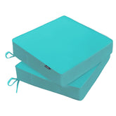 PatioGlow Outdoor Chair Cushions teal front view