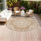Pauwer Outdoor Rug 8ft Boho Brown front view