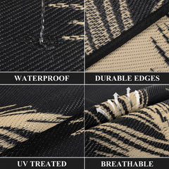 Pauwer Outdoor Rug 8x10 rolled up in carrying bag