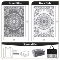 Pauwer Outdoor Rug 8x10 rolled up in carrying bag