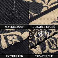 Pauwer Outdoor Rug 8x10 rolled up with carrying bag