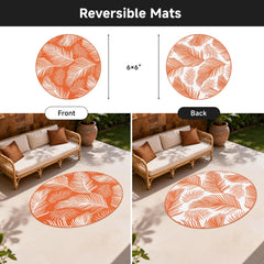 Pauwer outdoor rug in a garden setting