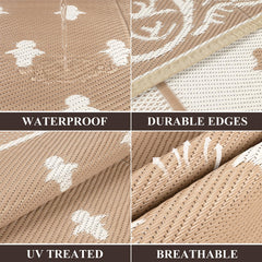 Pauwer Waterproof Rug 6x9 with carrying bag and stakes