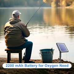 PChero Solar Pond Aerator mounted on a wall