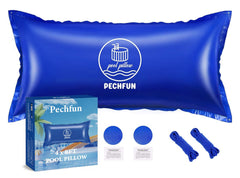 Pechfun 4x8 FT pool pillow front view in blue