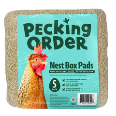 Pecking Order Nest Box Pads 13x13 natural excelsior front view