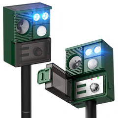 Peepst Solar Animal Repeller front view in green