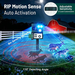 Peepst Solar Animal Repeller in garden setting