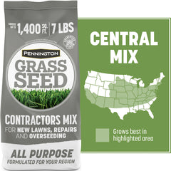 Pennington Contractors Grass Seed Mix contents with seeds visible