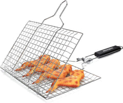 penobon Fish Grilling Basket folded for easy transport