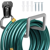 PeoMev Garden Hose Holder metal wall-mounted gray front view