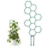 PEOVLVN Small Trellis for Potted Plants in green, front view
