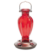 Perky-Pet Daisy Vase Hummingbird Feeder with red luster finish