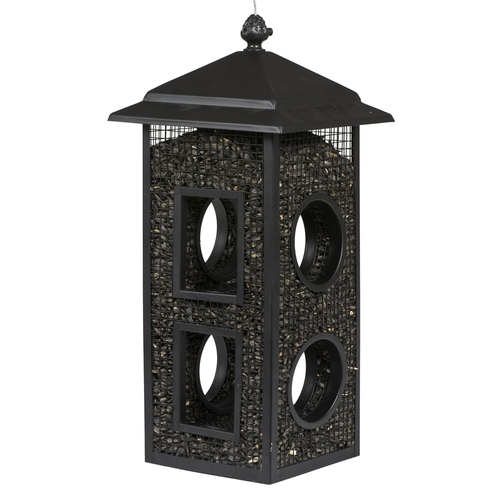 Perky-Pet Fly-Thru Wild Bird Feeder front view with mesh sides