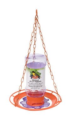Perky-Pet Oriole Feeder 32 oz with orange tray and built-in stirrer