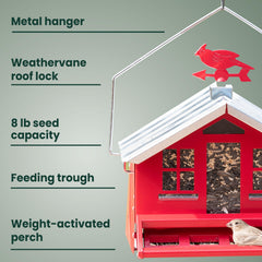 Perky-Pet Squirrel-Be-Gone II Bird Feeder in garden setting