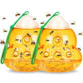 Pestvanish Wasp Trap outdoor hanging view with orange design