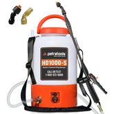 Petra HD1000-S Electric Sprayer front view with hose and nozzles