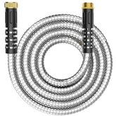 PETSWI 10ft stainless steel garden hose front view