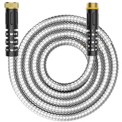 PETSWI 10ft stainless steel garden hose front view