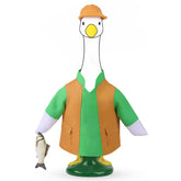 Pextian 23-inch porch goose fishing outfit with hat, vest, and fish prop