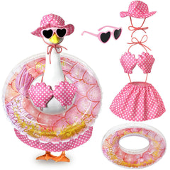 Pextian Hawaiian Porch Goose Outfit with hat and bikini